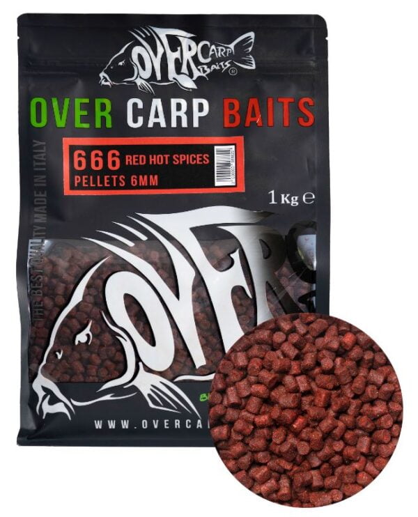 666 RED HOT SPICES PELLETS 6MM 
1KG