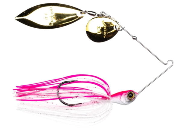 ELITELURE CFS SPINNERBAIT TANDEM WILLOW COLORADO Pink Pearl