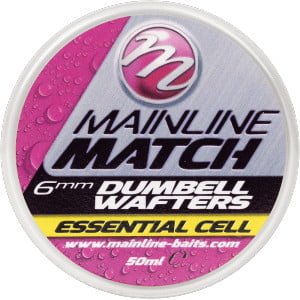 MAINLINE MATCH DUMBELL WAFTERS 6mm - YELLOW - ESSENTIAL CELL