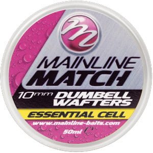 MAINLINE MATCH DUMBELL WAFTERS 8mm - YELLOW - ESSENTIAL CELL