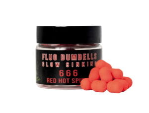 666 RED HOT SPICE FLUO DUMBELLS SLOW SINKING 7x11MM