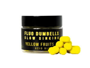 YELLOW FRUITS ACID BLEND FLUO DUMBELLS SLOW SINKING 7x11MM