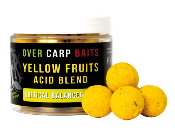 YELLOW FRUIT ACID BLEND HOOKBAITS CRITICAL BALANCED 16MM