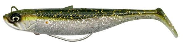 SAVAGE MINNOW WEEDLESS 10CM 16G SINKING GREEN SILVER 2+1