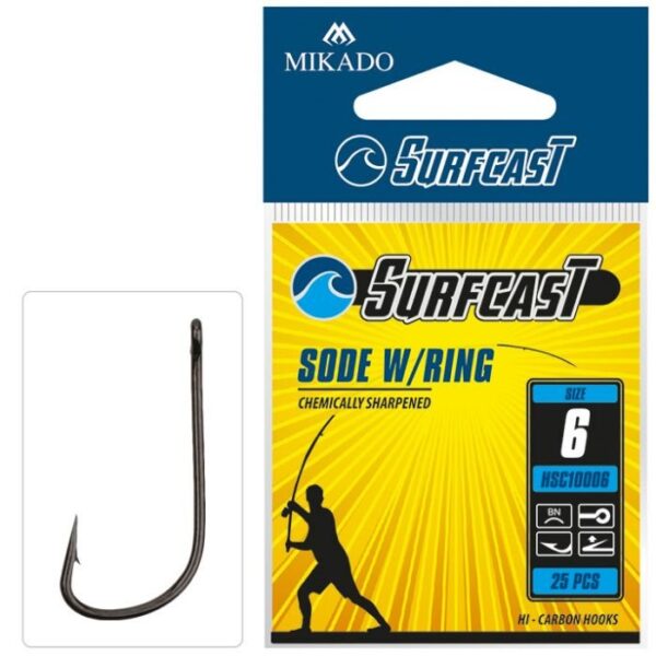 MIKADO SURFCAST - SODE W/RING sz 10 BLACK pz 25