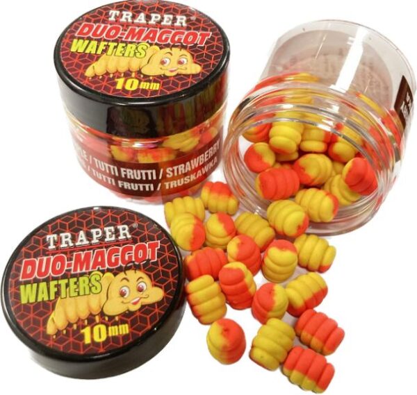 TRAPER DUO-MAGGOT WAFTERS PINEAPPLE/TUTTI FRUTTI/STRAWBERRY 10mm