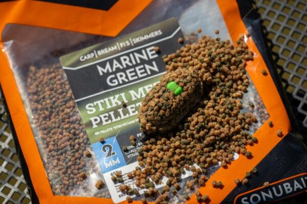 SONUBAITS MARINE GREEN STIKI METHOD PELLETS 2mm (650gr)