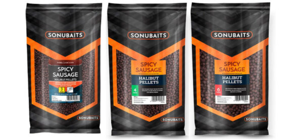 SONUBAITS SPICY SAUSAGE HALIBUT PELLETS