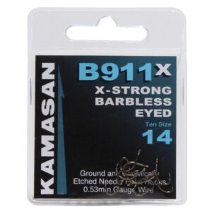 KAMASAN HOOKS B911X-STRONG EYED BARBLESS MIS. 14