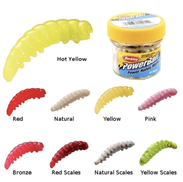 BERKLEY POWER BAIT HONEY WORM CAMOLINE
