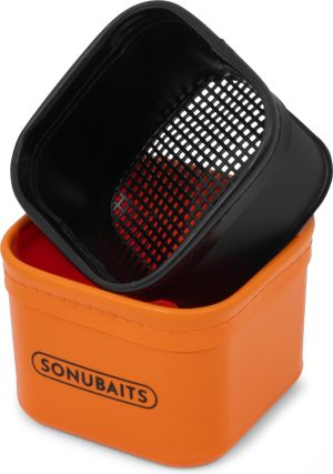 SONUBAITS EVA BAIT TUB & STRAINER SET SMALL 1L